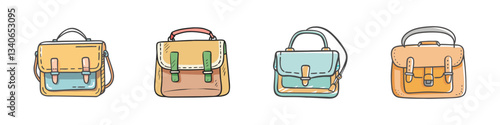 satchel bags vector icon, vector illustration-simple illustration of satchel bags perfect for logos.
