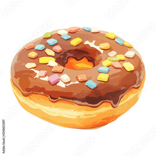 Chocolate Donut donut confectionery illustration vector