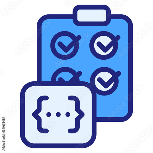 Testing blue icon
