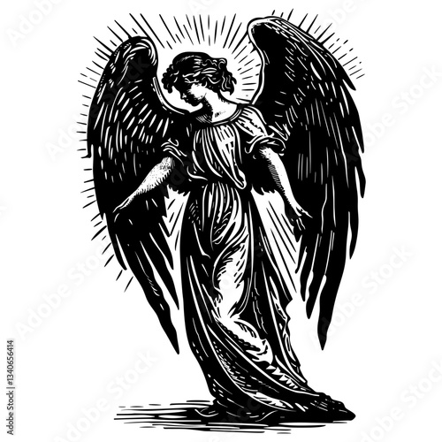 Angel angel illustration white vector