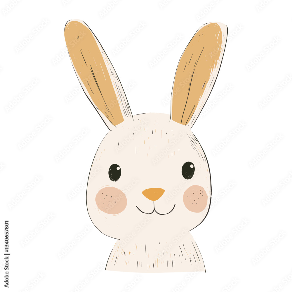 Obraz premium Cute bunny animal art illustration vector
