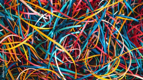 Wallpaper Mural Vibrant tangled ribbons in assorted colors Torontodigital.ca