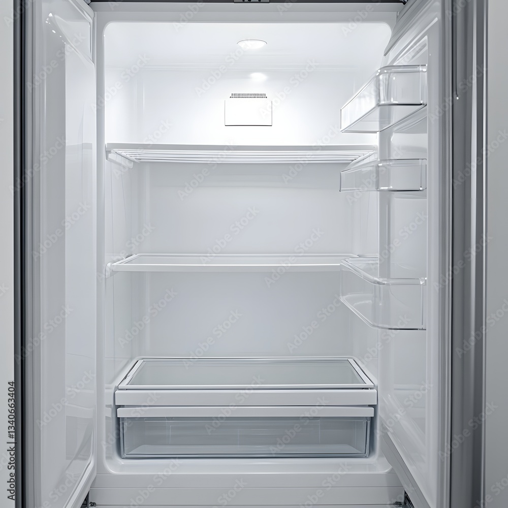 Clean White Empty Refrigerator Clean White Empty Refrigerator