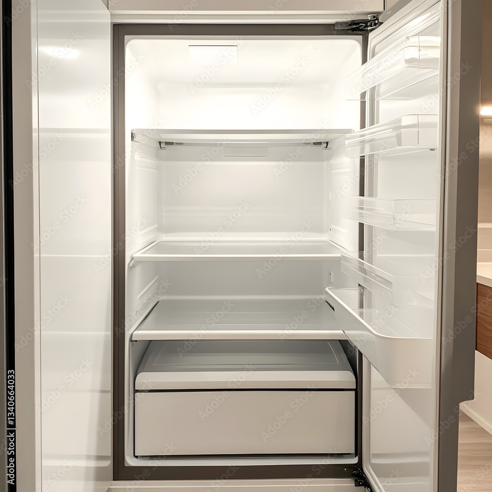 Clean White Empty Fridge Clean White Empty Fridge