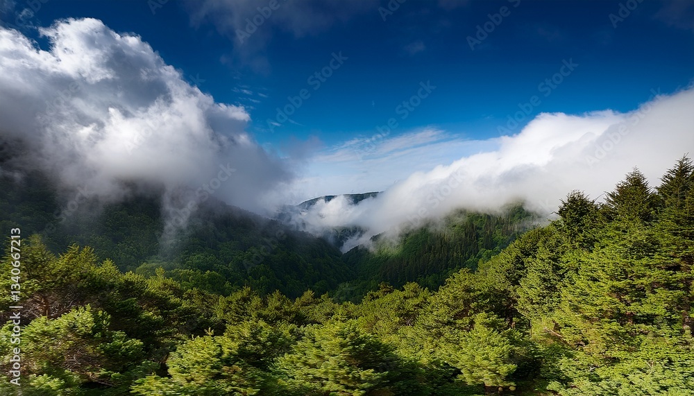 Obraz premium clouds in forest
