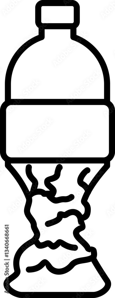 plastic bottle garbage icon. environment plastic bottle garbage icon. environment