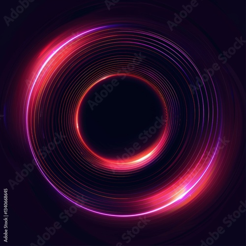 Colorful abstract light circle design
