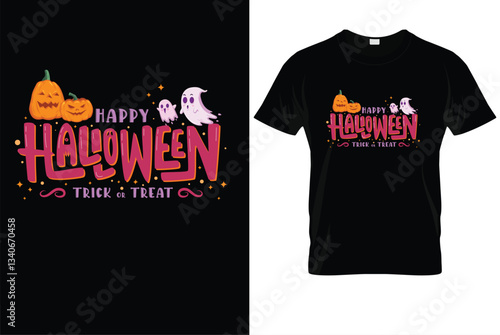 Happy Halloween Trick or Treat T-Shirt – Spooky Fun Holiday Tee