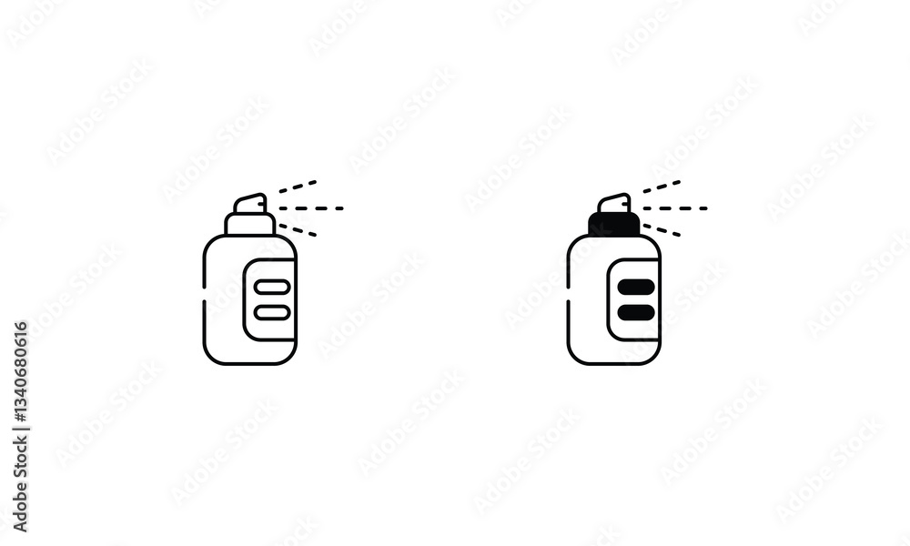 Hydration Mist Device icons set vector stock illustration Hydration Mist Device icons set vector stock illustration