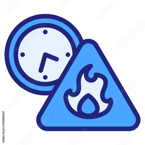 Overdue blue icon