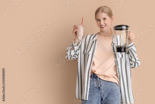 Happy young woman with heal...