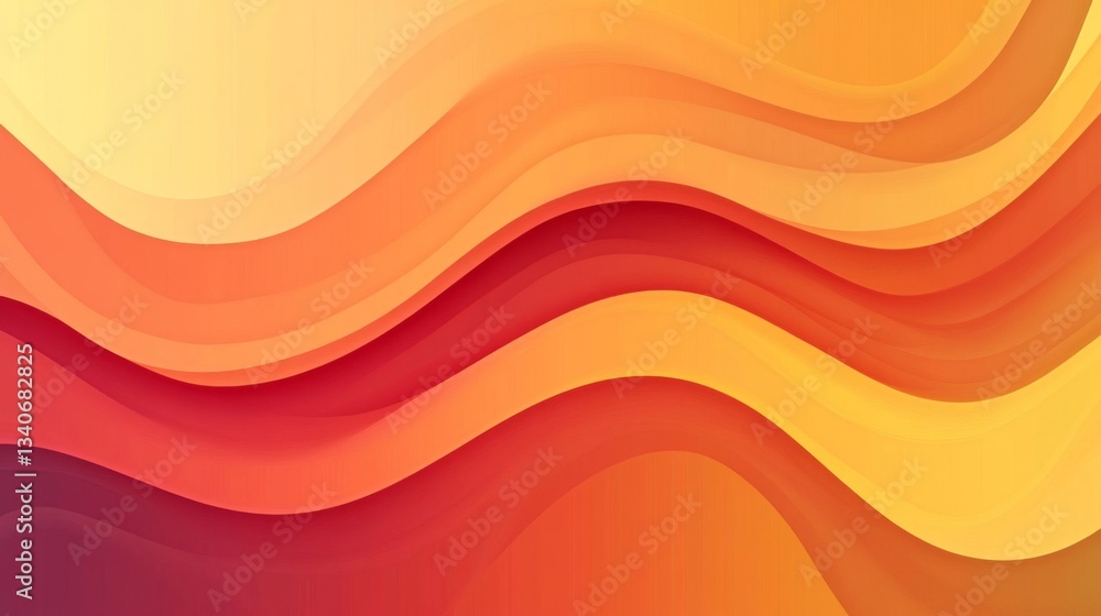 Abstract Wavy Background with Orange Yellow and Red Gradient Abstract Wavy Background with Orange Yellow and Red Gradient