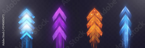 Futuristic speed background with glowing arrows, motion blur, digital technology concept, fast-moving elements, dynamic light trails, high-tech energy flow, acceleration effect, sci-fi motion design.	