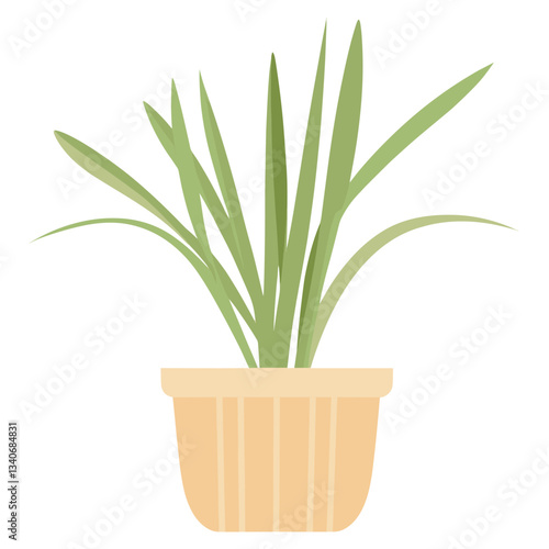 Wallpaper Mural Potted indoor plant illustration minimalist simple vector Torontodigital.ca