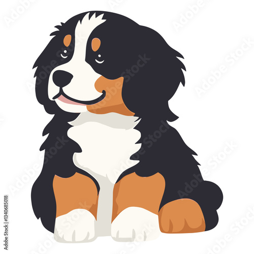 Bernese Mountain dogs illustration mountain bernese vector