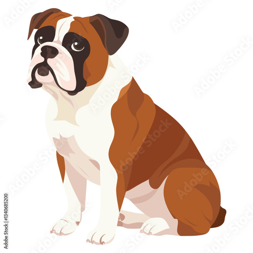 Dog animal illustration bulldog vector