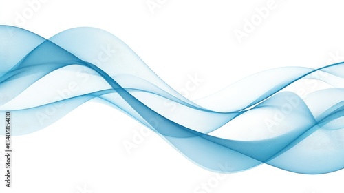 Abstract blue wave pattern background, conveying a sense of calm and movement, great for tech and business themes