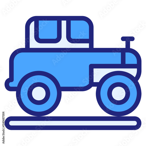 Automobile blue icon