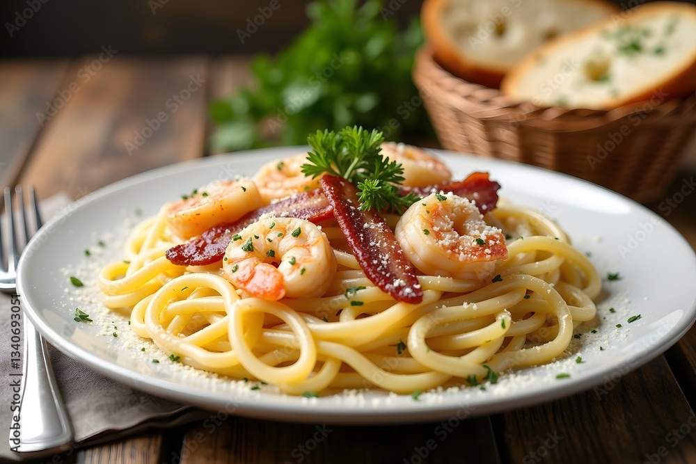 Delicious plate of spaghetti with tomato sauce and fresh basil, a tasty Italian meal with pasta and a flavorful tomato sauce Delicious plate of spaghetti with tomato sauce and fresh basil, a tasty Italian meal with pasta and a flavorful tomato sauce