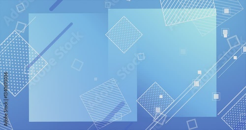 Flowing Abstract Square. Modern Blue Motion Background. Repeatable footage.