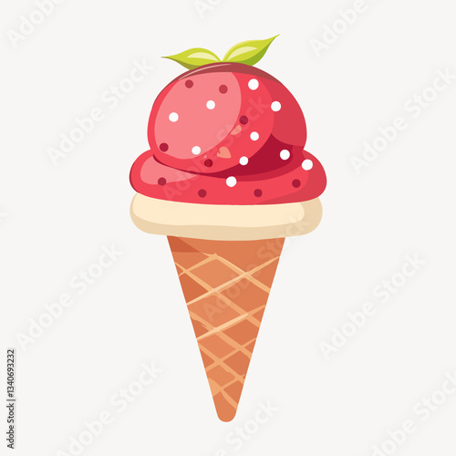 ice cream cone illustration vector