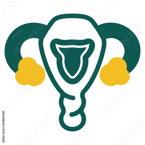 Uterus green icon