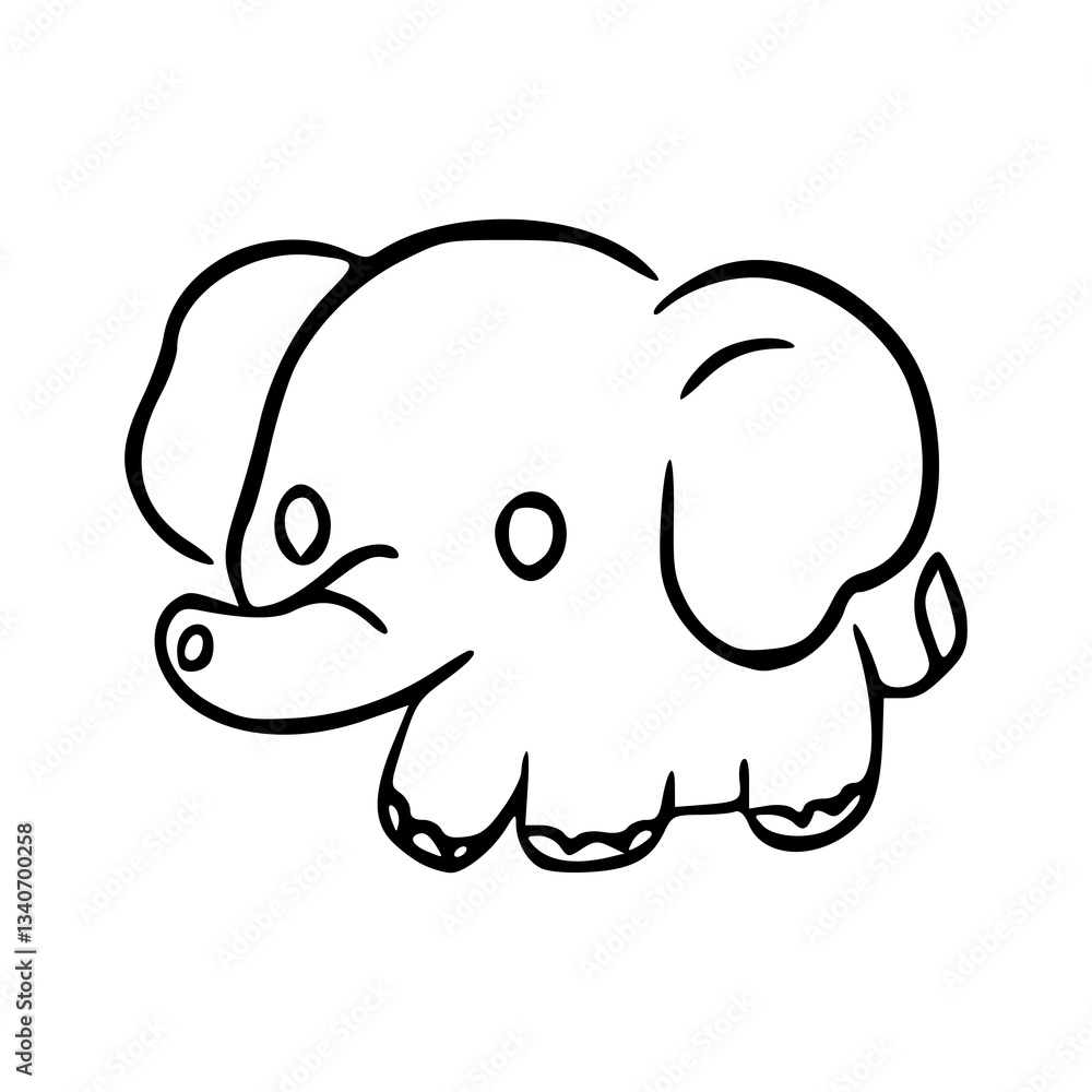 cute elephant cartoon coloring page cute elephant cartoon coloring page