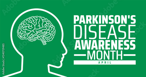 Parkinson's Disease Awareness Month background banner or poster design template. observed every year in  April. Holiday concept. Use to any Template, card, poster, placard, template.