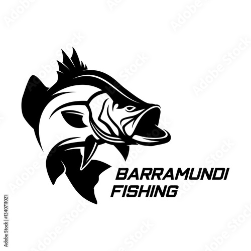 barramundi fishing illustration logo vector image t shirt