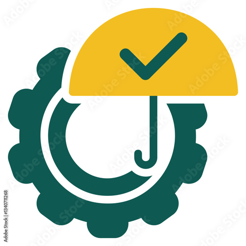 Risk management green icon