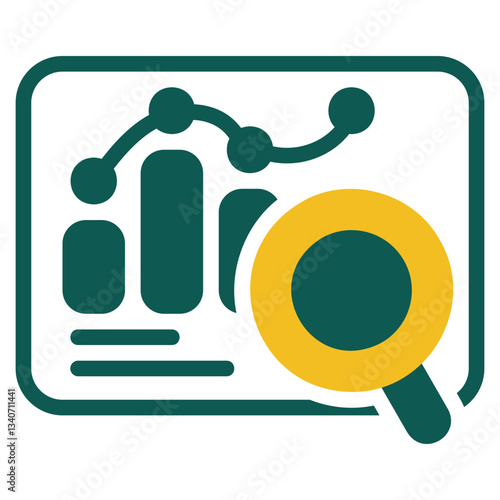 Analysis green icon