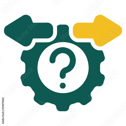 Decision making green icon
