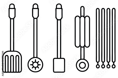 Thermal Conduction Line Art Heat Exchange in Solid Objects.eps