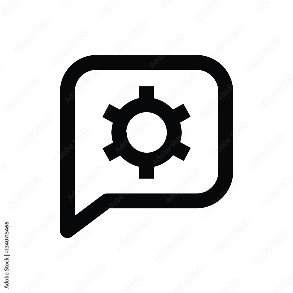 An icon for configuring chat preferences and messaging settings. An icon for configuring chat preferences and messaging settings.