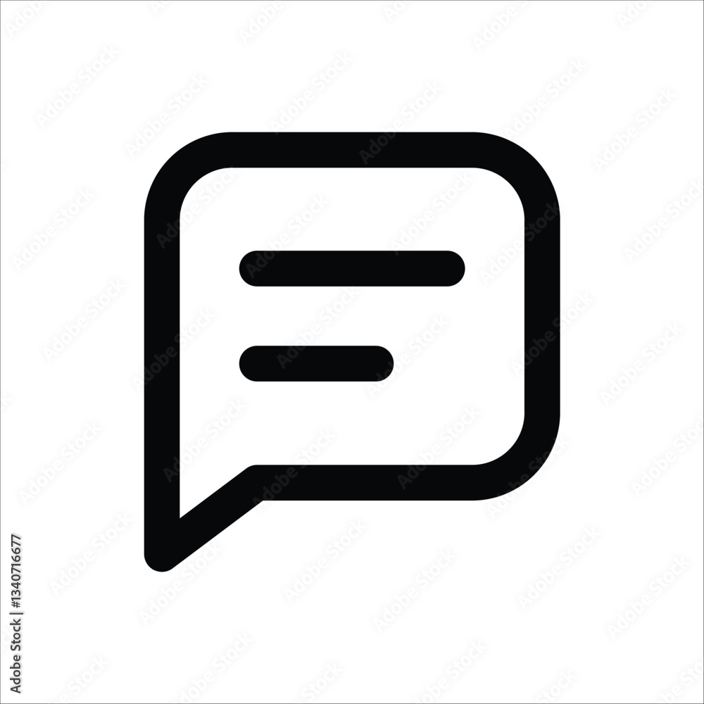 A simple chat icon symbolizing social interactions and online messaging. A simple chat icon symbolizing social interactions and online messaging.