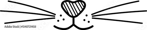 Minimalist illustration of a rabbit's snout with just strokes.