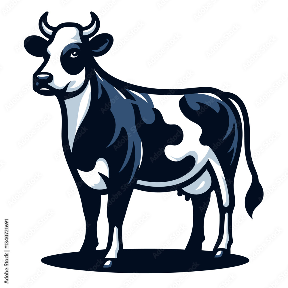 Fototapeta premium Cow vector and illustrations.