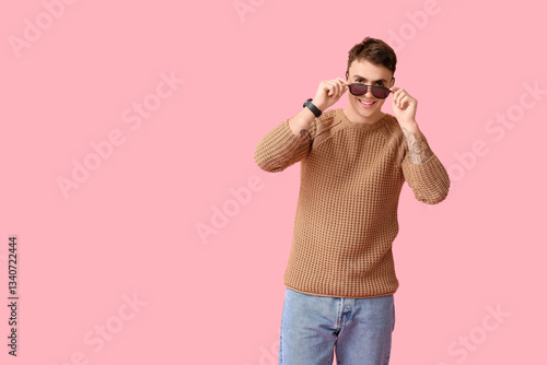 Handsome young man in styli...