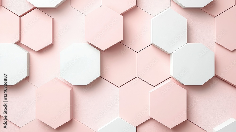 Pink Abstract Hexagonal Pink Abstract Hexagonal