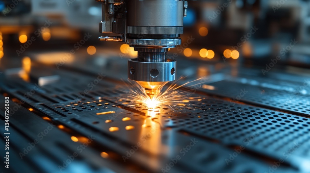 Industrial Laser Cutting Machine in Action: Precise Metalwork Industrial Laser Cutting Machine in Action: Precise Metalwork