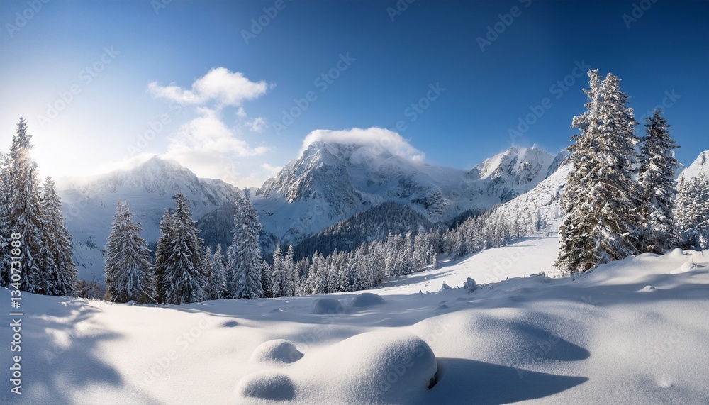 Fototapeta premium winter landscape in the mountains