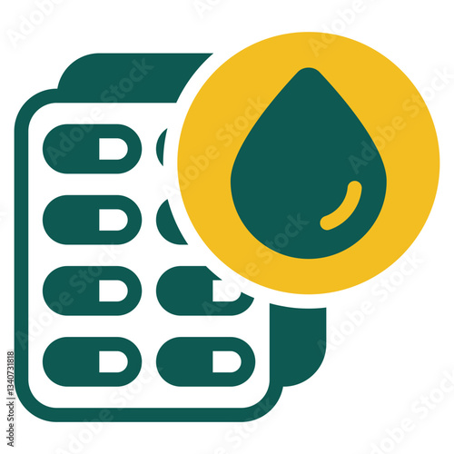 Blood booster pill green icon