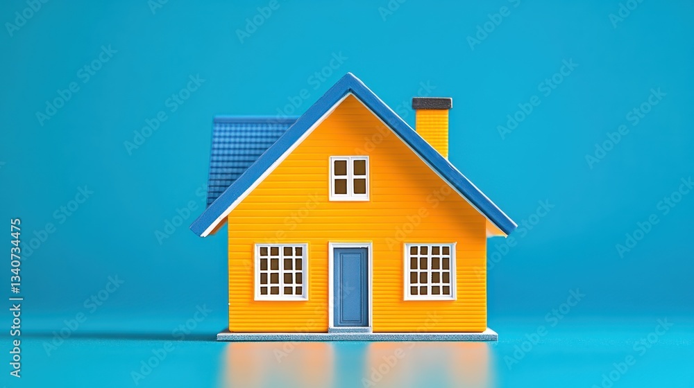 Dream House: A Vibrant Yellow and Blue Model Home Dream House: A Vibrant Yellow and Blue Model Home