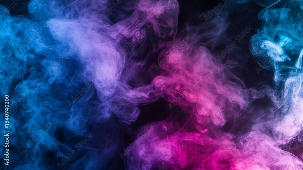 Abstract smoke in vibrant colors creating a mystical atmosphere. Abstract smoke in vibrant colors creating a mystical atmosphere.