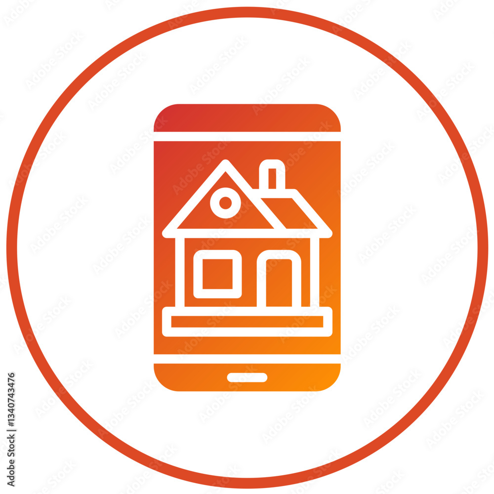 Fototapeta premium Vector Design House App Icon Style