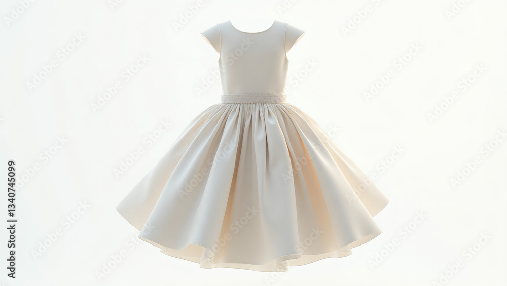 Elegant Floating Dress in Soft Beige Elegant Floating Dress in Soft Beige