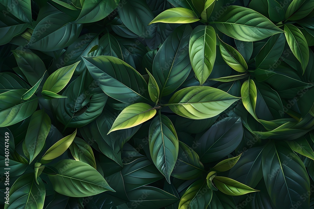 Green Leaf Plant Background - Tropical Foliage Texture Green Leaf Plant Background - Tropical Foliage Texture