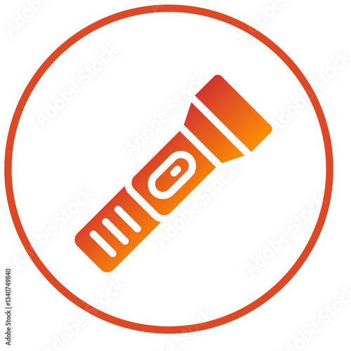 Vector Design Flashlight Icon Style
