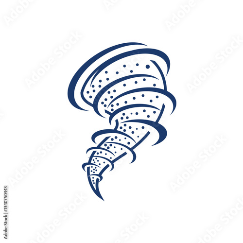 Tornado vector illustration in blue color