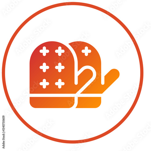 Vector Design Oven Mitt Icon Style